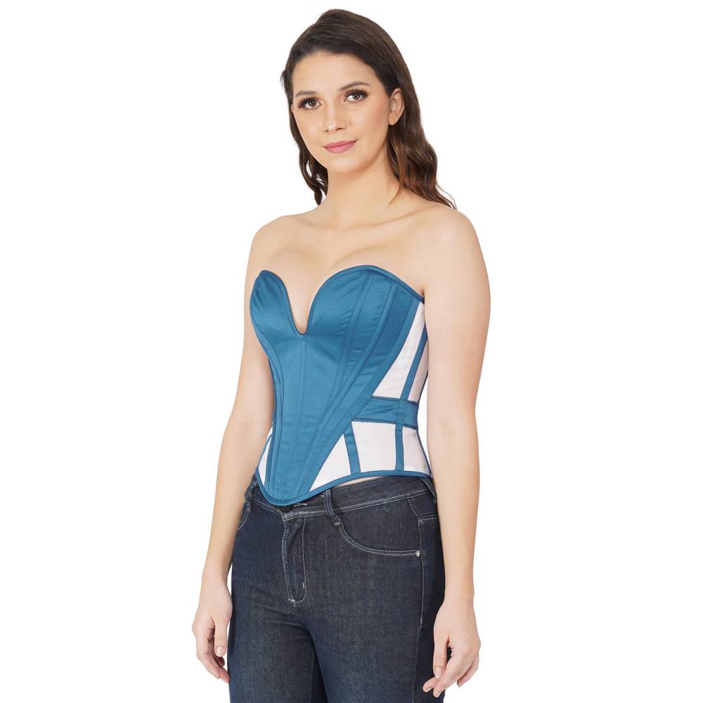 Attitude Corsets - Galilea Haut corset - Bleu